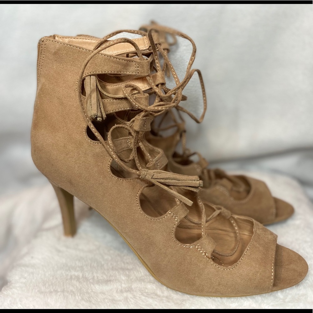 Nine West Caged Suede Heel